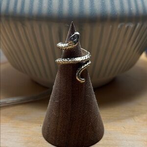 Silver toned adjustable Snake Ring